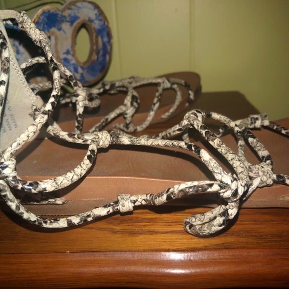 Snakeskin Kaari blue Zari Strappy Sandals - Picture 6 of 6